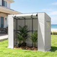 thumbnail image 5 of Lean-To Walk-In Greenhouse with Mesh Windows, White, 5 of 9
