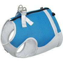 UOSIA Small Dog Cooling Adjustable Reflective No-Pull Vest Harness with D-Ring & Zipper,Blue,S(Chest:14.43"-18.72")