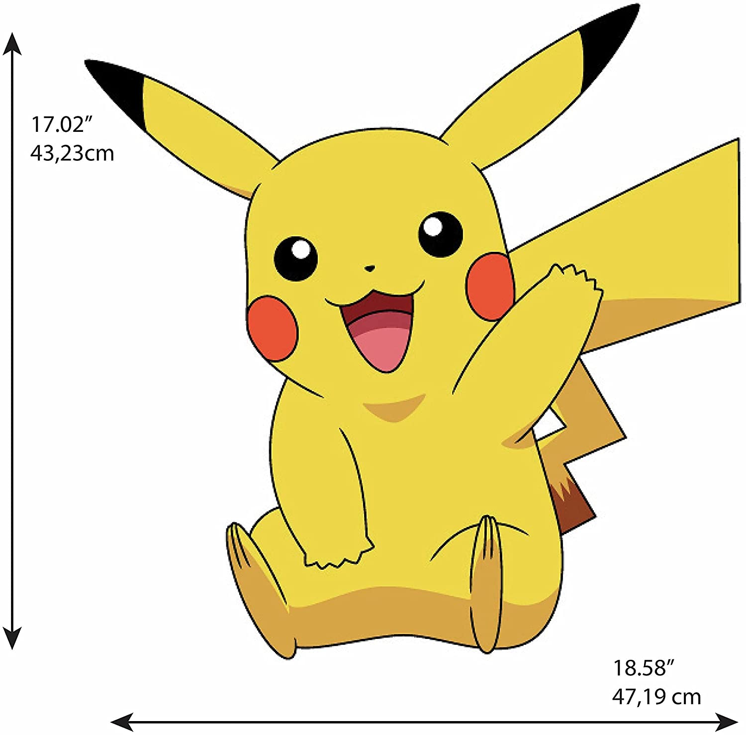 Buy GIANT PIKACHU Pokemon Peel & Stick Wall Decals Mural Pokeball