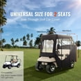 thumbnail image 2 of DranitGolf Cart Enclosure, 600D Polyester 4-Sided Clear Window Weather Protection Cover for 2-Passenger Club Car, Universal Fit for Most Golf Cart Models, 2 of 6
