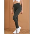 thumbnail image 4 of Leggings De Mujer Pantalones De Estribo De CintuElástiDe Color Sólido Gris oscuro XL, 4 of 6
