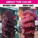 thumbnail image 5 of Peluca Daveila 99J Burgundy Body Wave, 45 cm, cabello humano, 180% de densidad, 5 of 6
