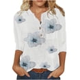 thumbnail image 2 of DPTALR T-shirts à Manches Mi-Longues Imprimés pour Femmes, 2 of 5