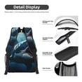 thumbnail image 4 of Yiaed 3D Realistic Shark Print School Backpack College Backpack Daypacks for Students High School Spacious and Durable Daypack for Work and Travel-One Size, 4 of 6