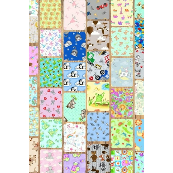 Assorted Children's A.E. Nathan Flannel - 1/2 Yard Cuts - 20 Prints- Fabric Bundle