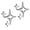 B, variant on 1 Pair Star Ear Studs Cool Style Solid Color Earrings Small Lightweight Anti-rust Anti-allergy Luster Colorfast Daily Earrings Holiday Gift