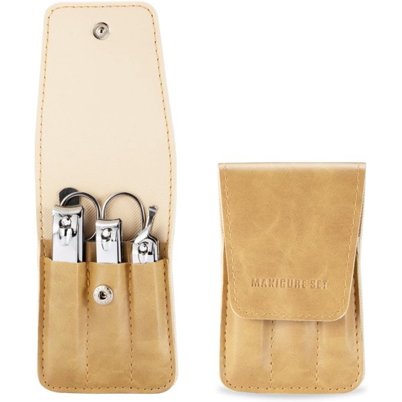 shiyou-Gifts for Men Nail Clippers Set 6pcs Toenail Clippers Stainless Steel Fingernail Clipper Set PU Leather Manicure Set Mens Gifts Ideas