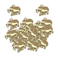 thumbnail image 2 of 50 colgantes de aleación para hacer joyas, cuentas con agujero de 3 mm, dijes de elefante para Dorado, 2 of 9