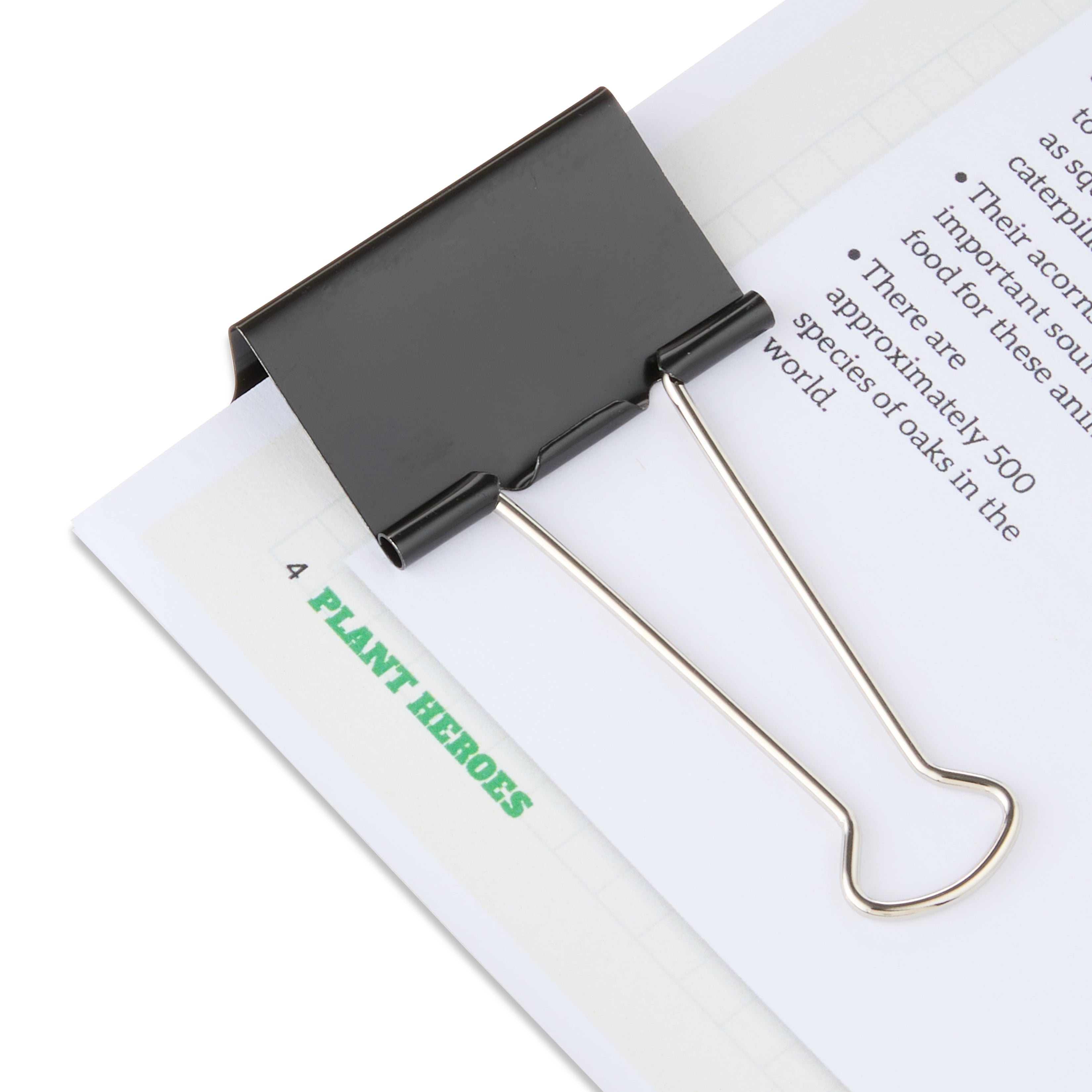 (2 pack) Pen+Gear Large Metal Binder Clips, Black, 4 Count