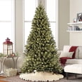 thumbnail image 3 of JM Falda para árbol de Navidad, falda de árbol blanca de punto grueso de 48 pulgadas, faldas rústicas para árbol de Navidad para decoración navideña JM, 3 of 5