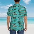 thumbnail image 6 of Fotbe Hawaii Palms Hawaiian Shirt for Men Unisex Summer Beach Casual Short Sleeve Cotton Linen Button Down Shirts-Medium, 6 of 9