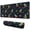 Black Dinosaurs Space, variant on Long Mouse Pads for Desk,Black Dinosaurs Space Surfing Pattern Desk Mats on Top Of Desks, Desk Mouse Pad Extra Large with 3mm Non-Slip Base and Stitched Edge for Gaming,Office,Work,Home 31.5"x11.8"