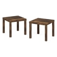 thumbnail image 1 of Pemberly Row Table d'Appoint Carrée Contemporaine en Ensemble de 2 en Pin Ambré, 1 of 6