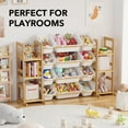 thumbnail image 3 of SpaceAid Toy Storage Organizer, Kids Bookshelf and Bookcase with 6 Shelves and 12 Bins, White, 3 of 7