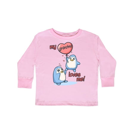 

Inktastic My Grandma Loves Me Gift Toddler Boy or Toddler Girl Long Sleeve T-Shirt