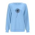 thumbnail image 2 of Gibobby Sudadera oversize mujer Sudadera de manga larga con patrón con cuello redondo para mujeres adolescentes y estudiantes(Azul,XG), 2 of 4