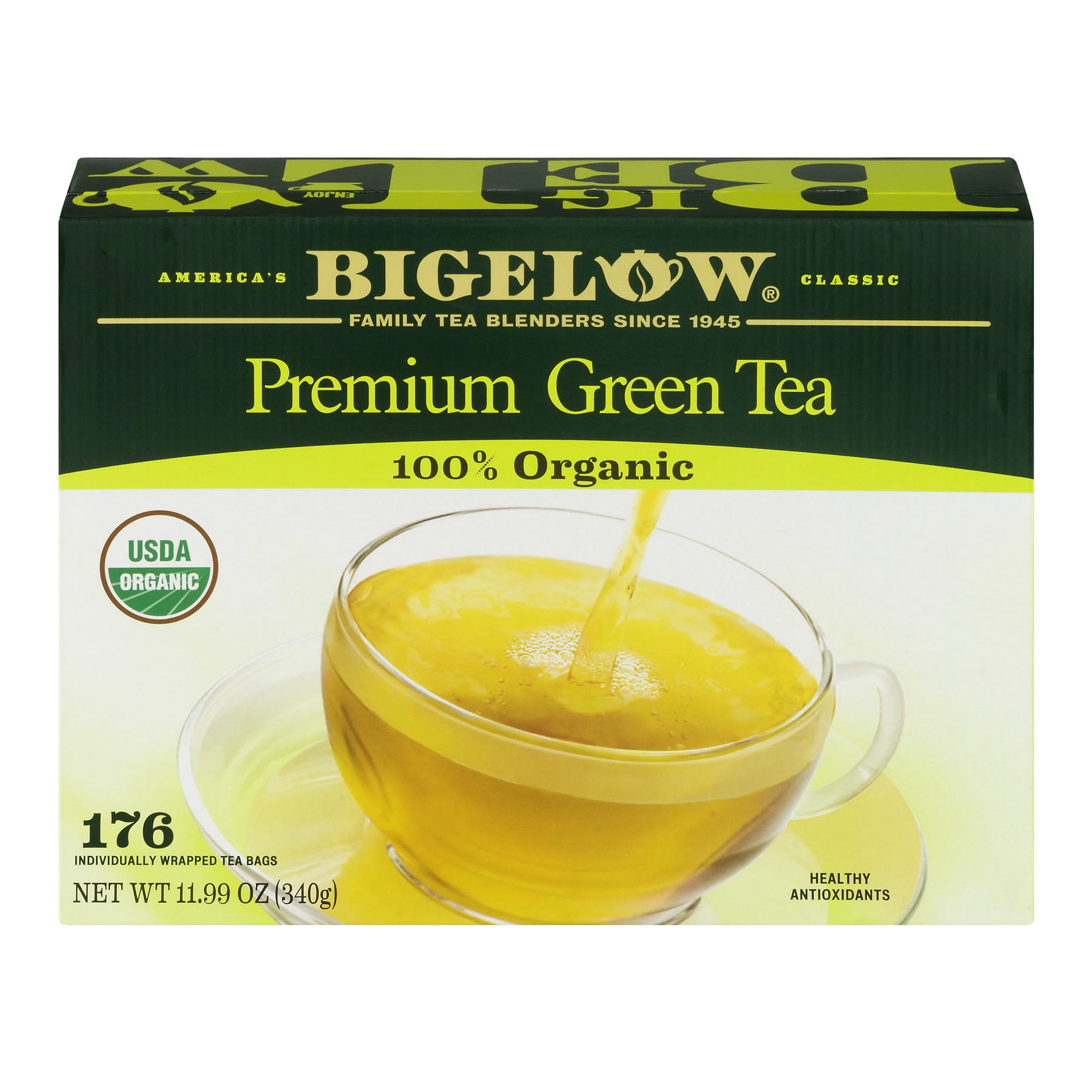 Bigelow Premium Green Tea 100 Organic, Tea Bags, 176 Ct