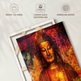 thumbnail image 6 of Elephant Stock Colorful Golden Buddha Wall Art - Vertical Canvas Wall Art - Living Room Wall Decor - Religion And Spirituality Canvas - Orange And Pink Decor - 20" x 30", 6 of 8