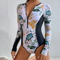 thumbnail image 2 of VerPetridure Women's Rashguard Swimsuit Zip Front Long Sleeve One Piece Bathing Suit for Women Summer Sun Protection Swim Shirt UPF 50+, 2 of 7