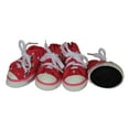 thumbnail image 4 of Pet Life ® 'Extreme-Skater' Canvas Casual Grip Pet Dog Shoes Sneakers - Set Of 4, 4 of 4