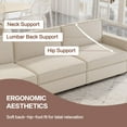 thumbnail image 3 of QEZEOM Modern Loveseat Sofa 86", Modular Couch 2 Seater Sofa for Small Apartment, Beige, 3 of 7