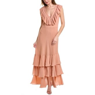 ted baker brown sequin dress Jadeaa Sequinned Long Sleeve Midi Dress Natural
