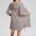 thumbnail image 5 of Shihyeh Women's UPF 50+ Swim Cover Up Sun Protection Hoodie Long Jacket SPF Lightweight Beach Cover Ups for Women, 5 of 7