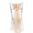 thumbnail image 4 of YINKUU Wedding Mesh Chair Cover, Tulle Chair Back Cap Covers for Bridal Shower, Wedding, Baby Shower Decoration Long Tulle High Chair Skirt Slipcovers, 4 of 10