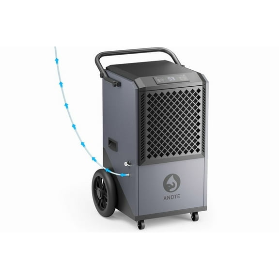 ANDTE 305 Pints Commercial Dehumidifier with Drain Hose for Basements, Water Damage Restoration