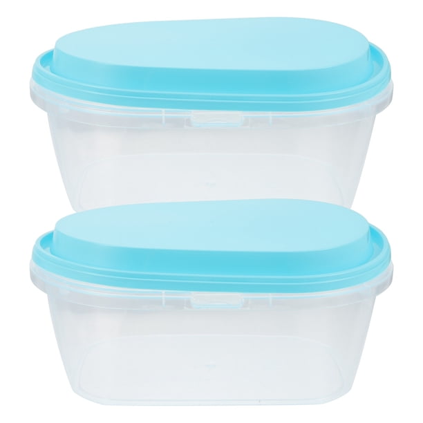 1 set 2pcs cajas de pastel ovaladas de helado contenedores de heladeros de plástico Cajas