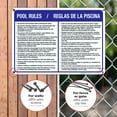 thumbnail image 3 of Pool Rules Sign, Bilingual English Spanish,, 3 of 6