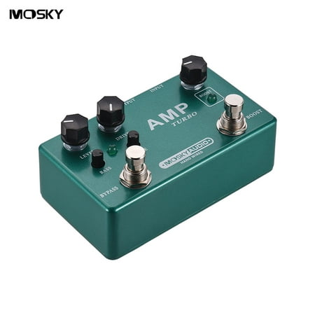 MOSKY AMP TURBO 2-in-1 Guitar Effect Pedal Boost + Classic Overdrive Effects Full Metal Shell with True
