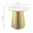 thumbnail image 5 of TOV Furniture Table d'Appoint en Marbre Fer Métal & Pierre 19.5"H en Or/blanc, 5 of 5