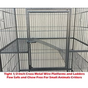 54 LARGE Wrought Iron 3-Levels Ferret Chinchilla Sugar Glider Rats Mice Rabbit Squirrel Hamster Mouse Cage with Removable Stand