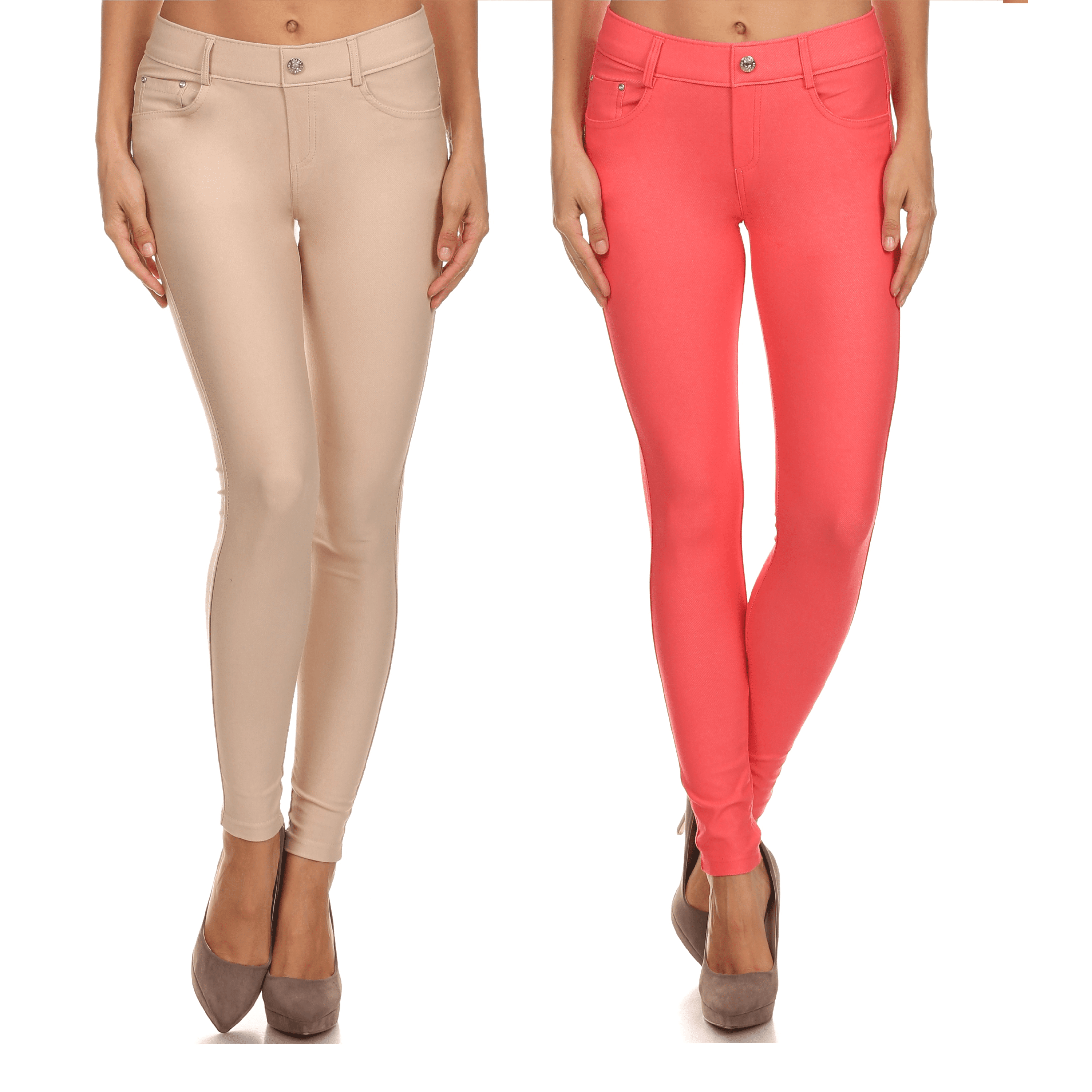 Simlu Long Jeggings For Women Skinny Stretch Fitted Pull On Jeggings Pants Pockets Walmart 