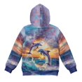 thumbnail image 5 of Pzuqiu Dolphins Hooded Sweatshirts for Girls 10-11 Comfortable Lightness Children's Long Sleeve Sweatshirt Practical Fall Outfits Fashion Clothing Versatile for Teens Girls Kids, 5 of 7
