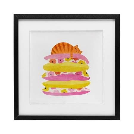 Stupell Industries Sleepy Cozy Orange Cat Black Framed Print Under Glass design by Angie Rozelaar 13 x 13 Stupell Industries Sleepy Cozy Orange Cat Black Framed Print Under Glass design by Angie Rozelaar 13 x 13