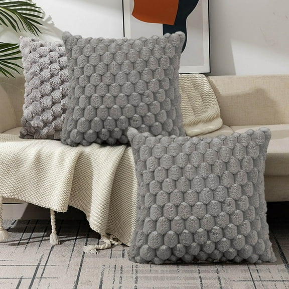 Pillows Room Decor Velvet Snowflake Weave Pillows - Plush Solid Color Throw Pillows for Office, Couch, Sofa, Lumbar Support, Comfortable Bedside Cushions