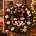 thumbnail image 6 of Christmas 3D Fabric Poke Wreath DIY Kit, Snowman Style, Handmade Festive Wall Hanging Christmas Indoor Outdoor Decor, 6 of 7