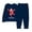 AB277 Navy, variant on Christmas Unisex Kids Pajamas Santa Claus Print Long Sleeve T-Shirt Pants Loungewear Boys And Girls Daily Casual Matching Set, Size 9-10 Years