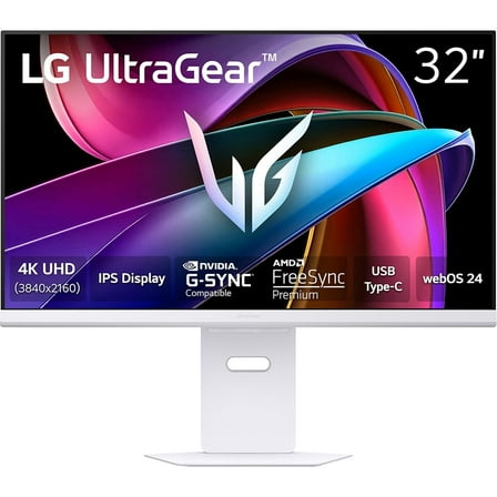 LG Ultragear 32G810SA-W 32-inch IPS Gaming Monitor, 4K UHD, 3840 x 2160, 144Hz, 1ms