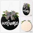 thumbnail image 3 of URMAGIC Artificial Wreath Garland Welcome Door Hanger Door Wreath Front Door Wreath Decoration Spring Easter Wedding Decorations-A Style, 3 of 6