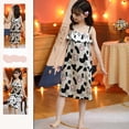 thumbnail image 4 of Larisalt Baby Girl Dress Breathable Fabric Spaghetti Strap Print Night Dress Toddler Girls Summer Clothes, 4 of 5