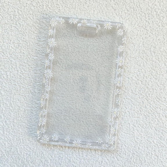 Heart Daisy Flower Bow Star Border Card Holder Acrylic Transparent Card Holder Photo Card Organizer Slipcover Campus Card Case