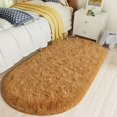 thumbnail image 1 of Alfombra LOCHAS 83x160 cm Ovalada Peluda en Khaki para Dormitorio, 1 of 7