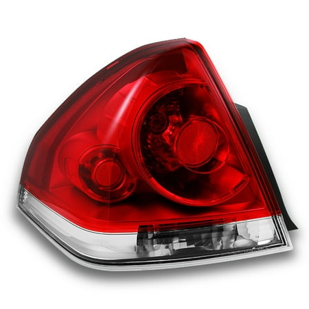 Fit 06-13 Chevy Impala Replacement Red Clear Driver Left Tail Lights (Best Way To Blackout Tail Lights)