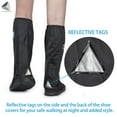 thumbnail image 5 of PULLIMORE Waterproof Rain Boot Shoe Covers Reusable Anti-slip Foldable Long Shoe Cover with Reflector for Cycling Motorcycle Bike Fishing (L, White), 5 of 10