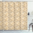 thumbnail image 1 of Earth Tones Shower Curtain, Autumn Leaves Harvest Seasonal Faded Deciduous Trees Fall Pattern, Fabric Bathroom Set with Hooks, 69W X 75L Inches Long, Brown Pale Brown Beige, by Ambesonne, 1 of 3