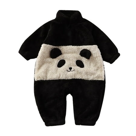 

Baby Winter Baby Warm Home Clothes Children Cute Cartoon Pajamas Jumpsuit New Panda Clothes Baby Neutral Clothes 12months-18 Months Clothes Girl Deer Outfit Flower Romper for Girls 12-18 Month Girl