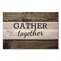 Elephant Stock Gather Together Typography I Wall Art - Horizontal Canvas Wall Art - Living Room Wall Decor - Wall Signs Canvas - Brown And Black Decor - 30" x 20"